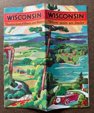 ca 1933 Wisconsin Illustrated Travel Brochure "Vacationland" Century of Progress