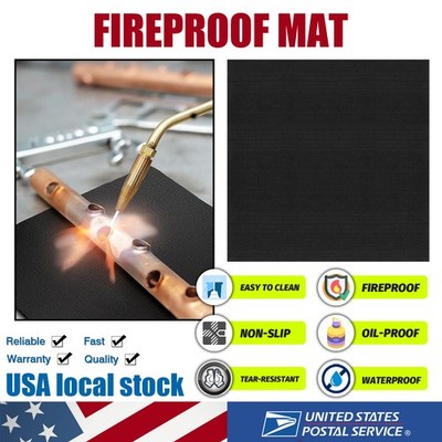 High Temp 7.9''x7.9'' Welding Blanket Fireproof Mat Heat Resistant Flame Retarda