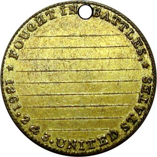 1863 Unissued Civil War ID Dog Tag Token Plated in Maier Stahl