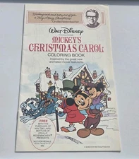 c 1983 WALT DISNEY MICKEY'S CHRISTMAS CAROL COLORING BOOK REDENBACHER UNMARKED