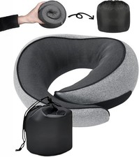 Travel Pillows for Airplanes, 100 Pure Memory Foam Neck Pillow for Airplanes...