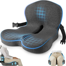 Truck Seat Cushion, Memory Foam Trucker Seat Cushion for Truck Driver Long Sitti