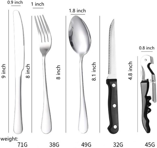 20pcs Camping Kitchen Tableware Mess Cutlery for 4 Person Dinnerware Set Picnic - Picture 2 of 5