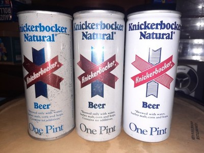 3 KNICKERBOCKER NATURAL EMPTY B/O 16 OZ PULL TAB STRAIGHT STEEL/ALUMINUM CANS