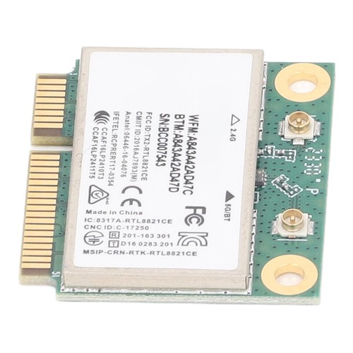 RTL8821CE Network Card Module 433Mbps BT4.2 802.11AC 2.4GHz 5GHz Mini PCIe W NEW - Afbeelding 2 van 12