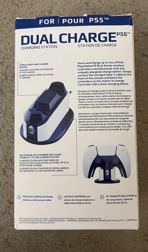 PS5 Controller Charger ,Dual Fast Charging Station for PlayStation5 DualSense US - Image 2 of 4