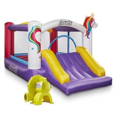 Unicorn Bounce House with Slide and Blower Inflatable Bouncer with Bag