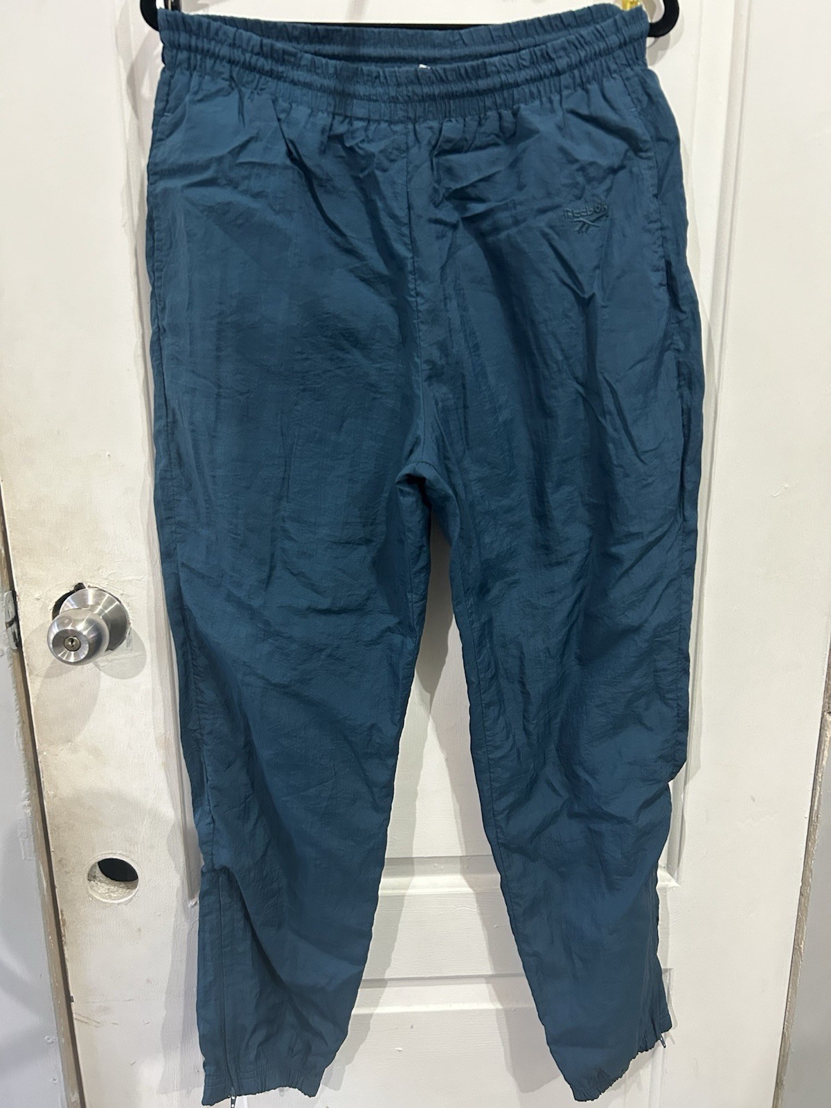 Reebok Pants Vintage Blue Size Small Wide thumbnail 3