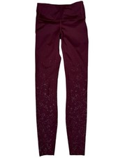 Lululemon Maroon Geometric Waist Pocket High-Rise Leggings Women's Size 4