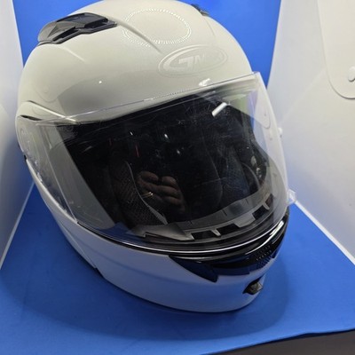 GMAX MD-01 MODULAR HELMET WHITE SIZE SMALL - G1010083 WITH SENA BLUETOOTH