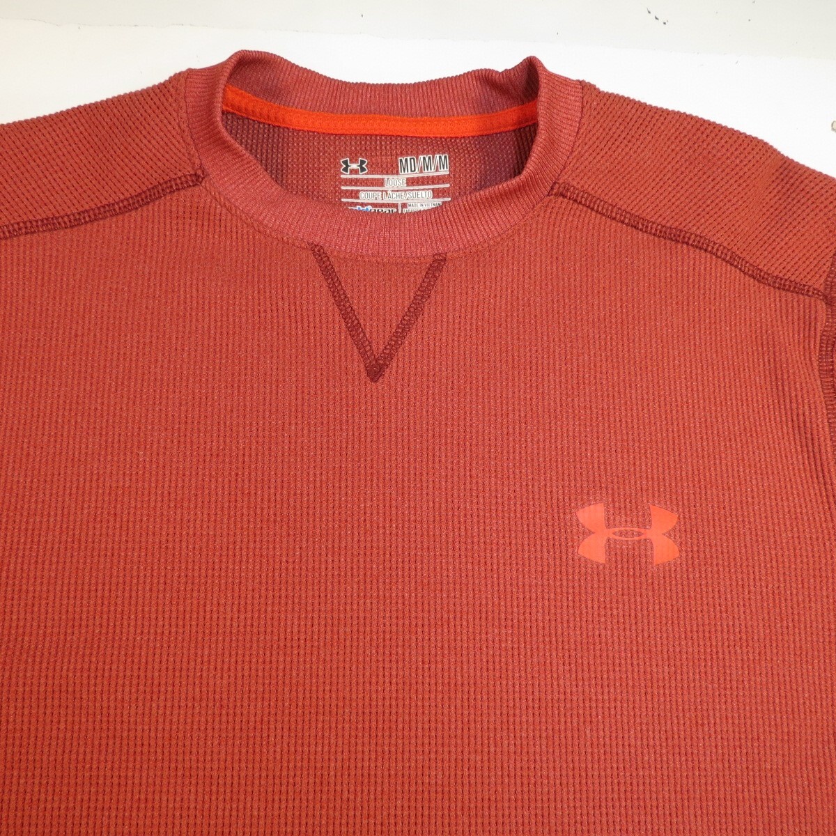 UNDER ARMOUR THERMAL COLD GEAR LONG SLEEVE TEE T SHIRT Mens M Red 