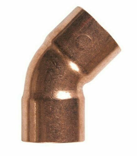 1/2" ID = 5/8" OD 50 Pcs COPPER 45* ELBOW INDUSTRY SIZE 50 Pcs