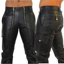 75200 awanstar Hochwertige Zunfthose Zimmermann Lederhose Echtleder Cargohose