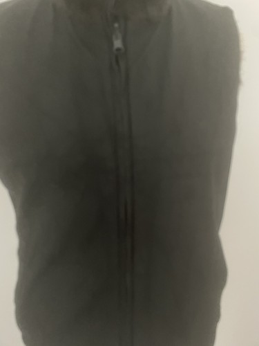 Incognita Faux Fur Black Vest Sz. M REVERSIBLE Zip Front Mock Neck NWT - Picture 17 of 17