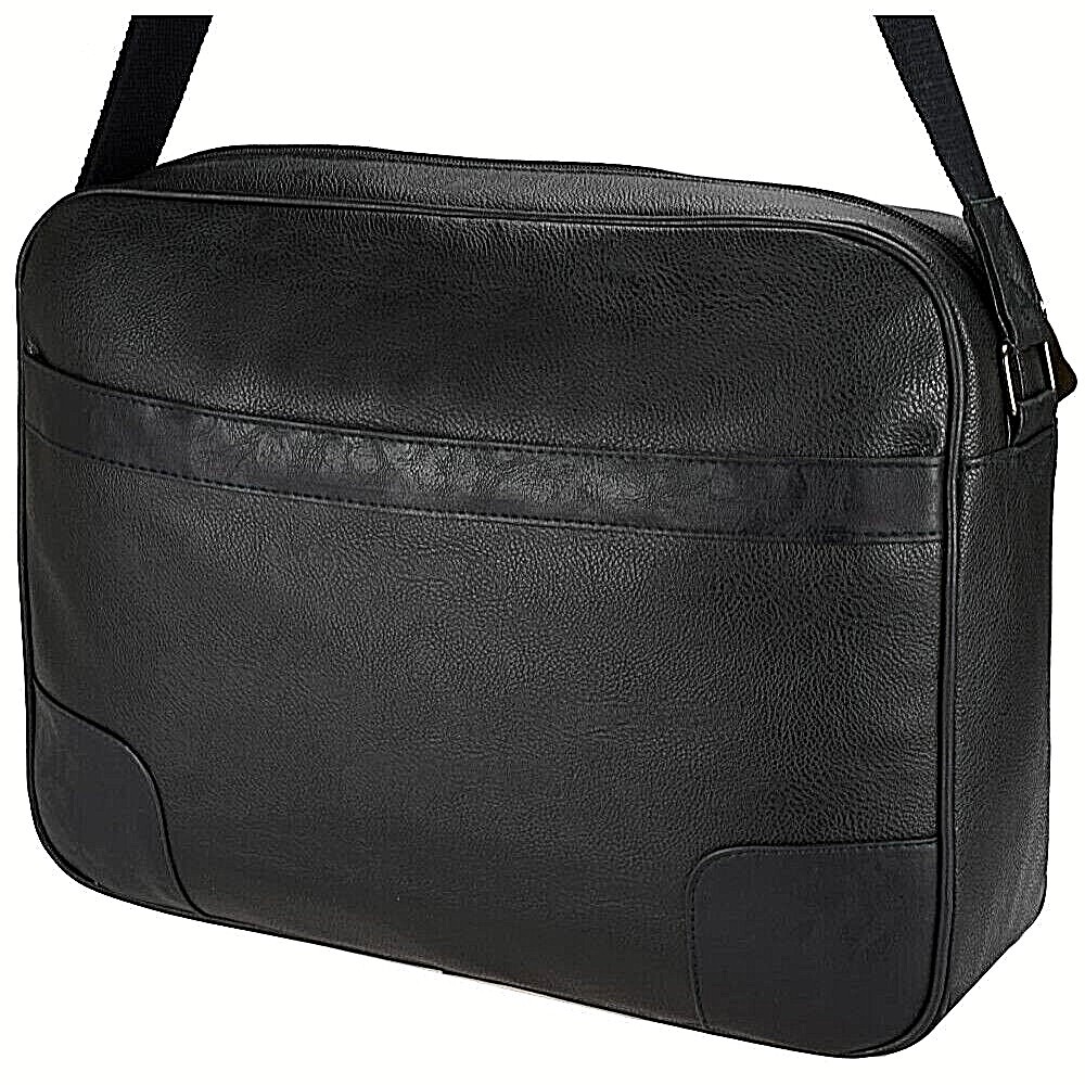Borsa messanger vintage uomo donna fibbie pelle cuoio scuola militare tracolla