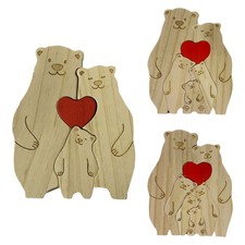 Bärenfamilie Holzpuzzle Spielzeug Bärenfami...