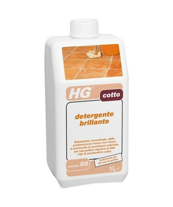 HG Detergente lavaggio brillante per lucidare pavimenti in cotto 1lt