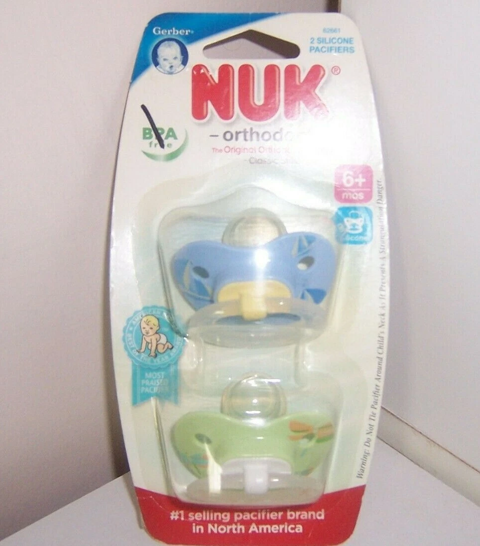 Gerber clasicc style pacifier 6+ months New sail boats dragon flies