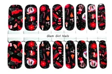 Christmas Party Nail Polish Strips / Nail Wraps / Nail Stickers