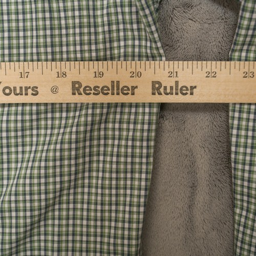 Eddie Bauer Button Down Long Sleeve Shirt Adult Small Relaxed Fit Green Check - Picture 7 of 9