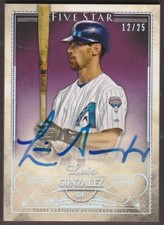 2016 TOPPS FIVE STAR LUIS GONZALEZ CERTIFIED AUTO AUTOGRAPH #FSA-LGO S/N 12/25