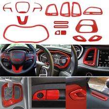 16x Full Kit Interior Center Control Cover Accessories for Dodge Challenger 15+