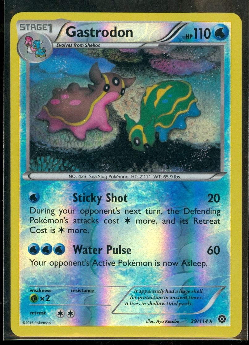 Pokemon GASTRODON 29/114 - XY Steam Siege - RARE Rev Holo - MINT
