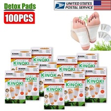 100 Pcs Foot Detox Pads Cleansing Patch Pain Relief Soothing Herbal Organic US