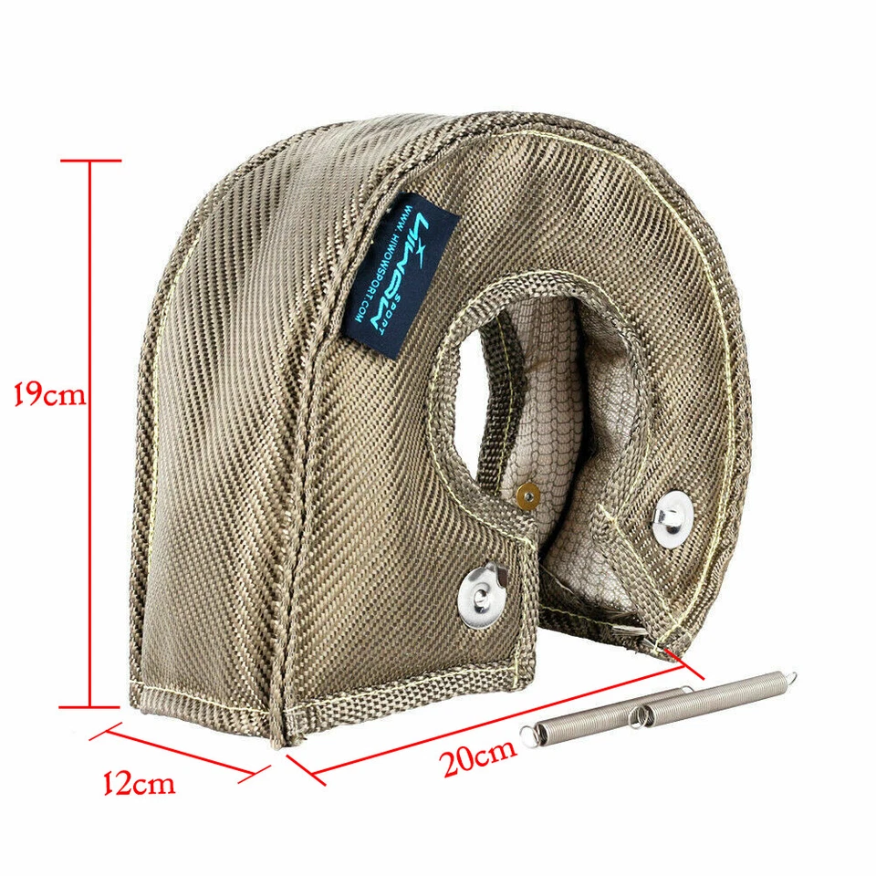 Hiwowsport Titanio U-Silica Turbo Manta Protector Térmico Cubierta Para T4 Acero Inoxidable EE. UU. Foto 2 de 4