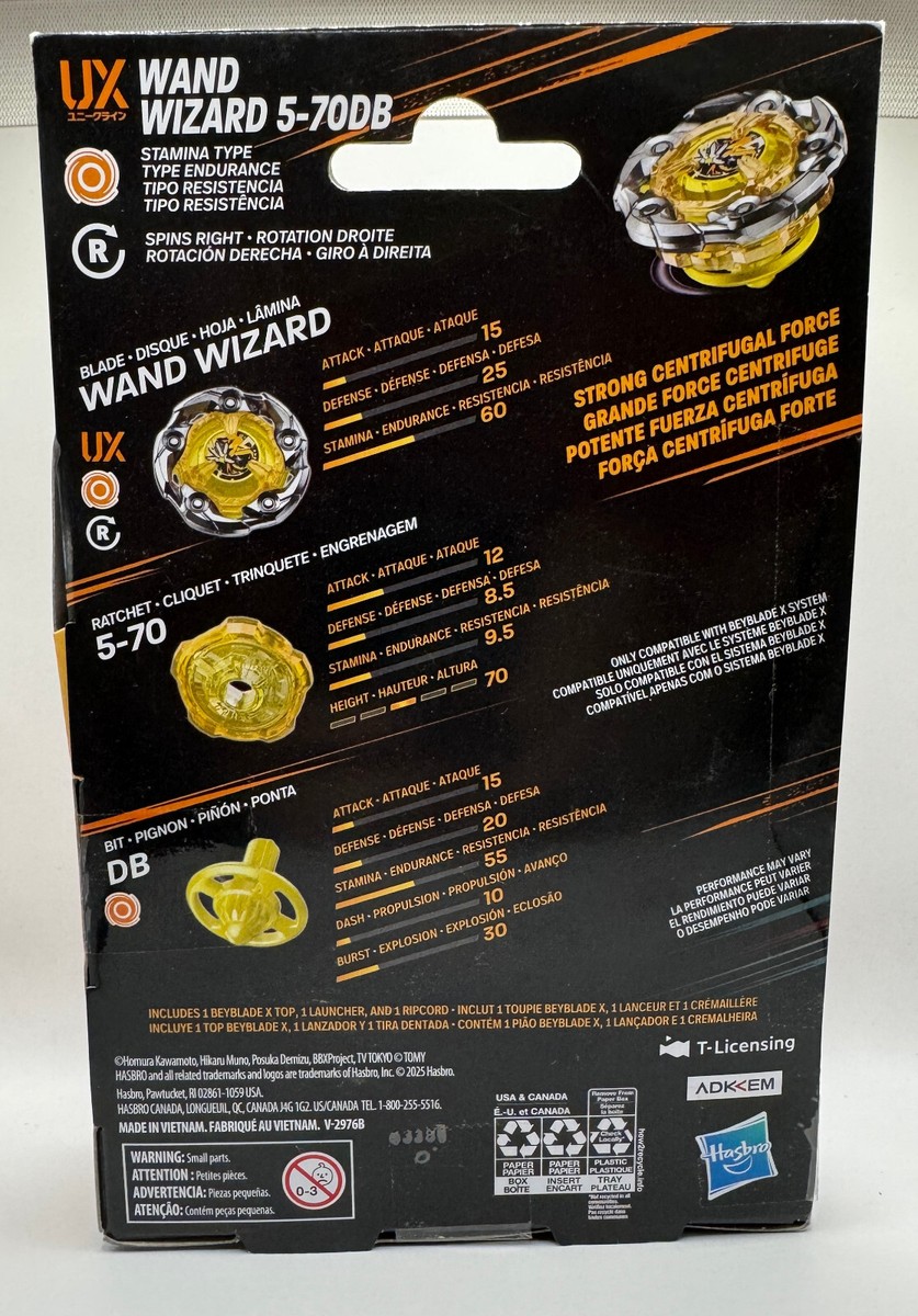 Hasbro Beyblade X Starter Pack UX Wand Wizard 5-70DB 2025 | eBay