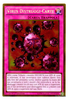 VIRUS KARTENVERNICHTER Crush Card PGL2-IT070 Gold auf Italienisch YUGIOH