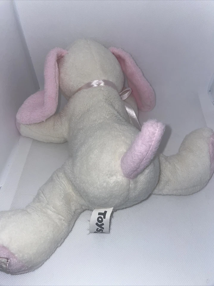 My First Puppy Animal Alley Baby Plush DOG Pink Cream Dog 12" Vintage  Toys R Us - Image 3 of 4