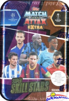 2020/21 Topps Match Attax EXTRA UEFA EXCLUSIVE Super Skills MEGA TIN-60 Cards!