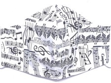 Musical Music Sheet 2 Cotton Cloth Face Mask - Triple Layered - Made in USA