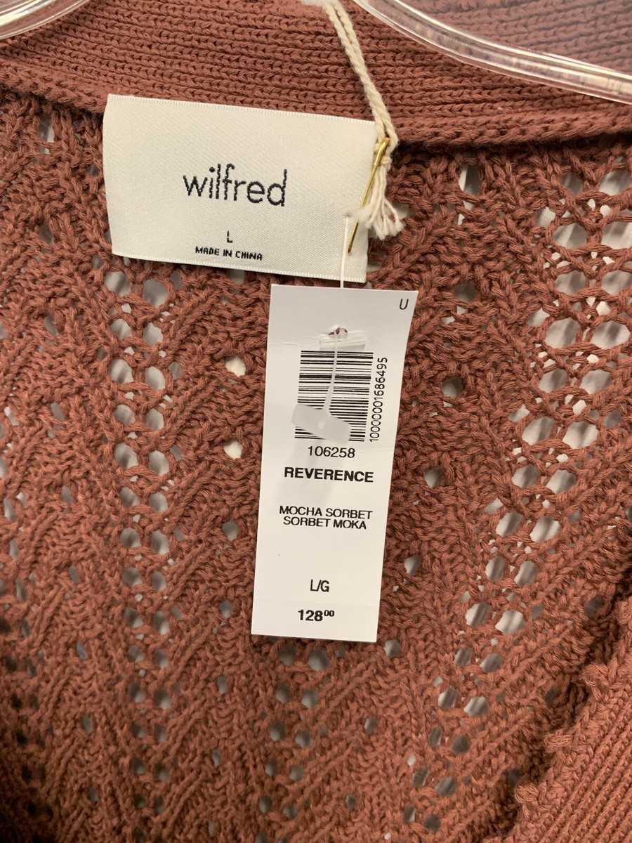 WILFRED Reverence cardigan, Mocha Sorbet, Size Large $128 | eBay