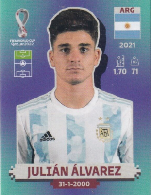Panini Qatar World Cup Sticker 2022 Nr. ARG 15 Julian Alvarez