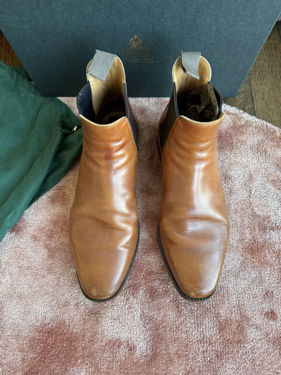 Crockett Jones Tan Leather Chelsea Boot UK7.5 / US 8 Made In Crockett Jones Tan Leather Chelsea Boot UK7.5 / US 8 Made In