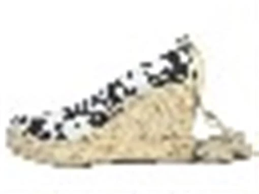 Boutique 9 Women's Marcello Espadrille Wedge Sandal Black/White Satin Size 8.5 M - Image 3 of 4