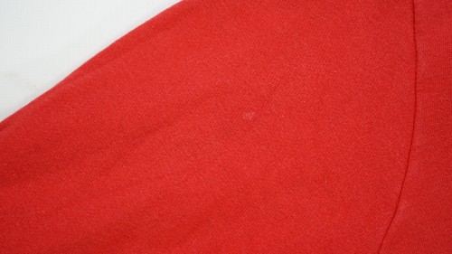Rare Vintage NIKE Small Tonal Swoosh Pullover Hoodie Sweatshirt 2000s Red Size M - Picture 5 of 11
