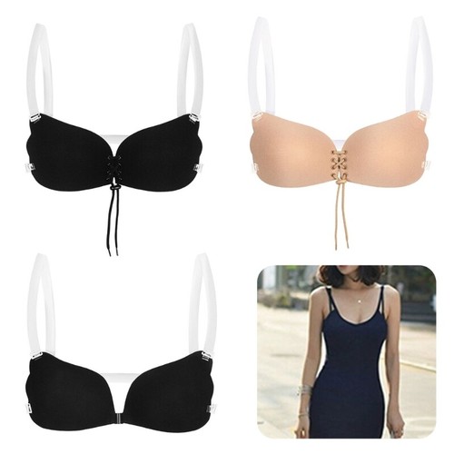 Push up Strapless Self Adhesive Bra,Invisible Silicone Bra for Backless Dress - Picture 5 of 26
