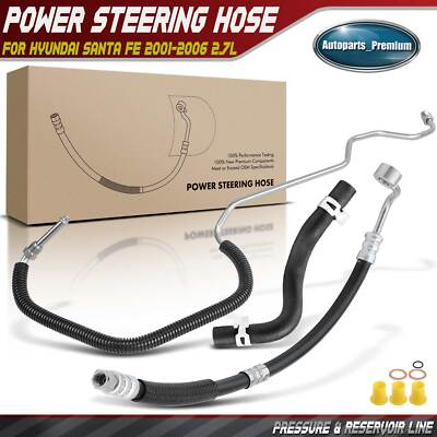#ad 3x Power Steering Pressure amp; Reservoir Hose for Hyundai Santa Fe 2001 2006 2.7L $77.18