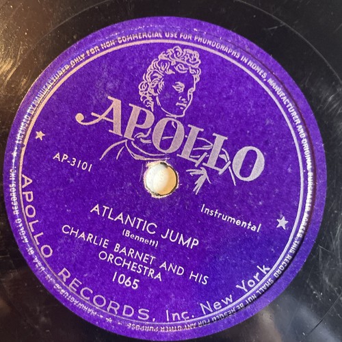 10" 78 RPM-Charlie Barnet-Atlantic Jump/Bunny/Apollo 1065 - Foto 3 di 4
