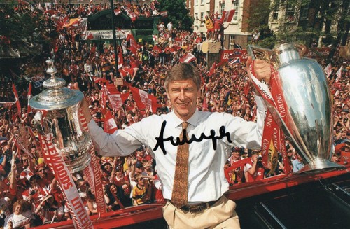 Arsene Wenger Football Manager Arsenal Signed 7.5 x 5 Photograph **With COA**