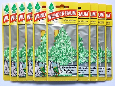 (1,27 /Einheit) 25x WUNDER-BAUM  Everfresh Duft Lufterfrischer Duftbaum Autoduft