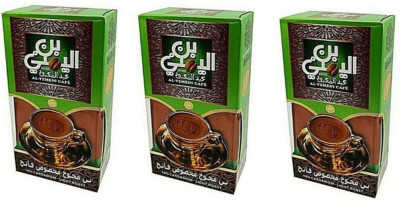 3 Pack Al Yemeni Cafe mahaj Cardamom Light Roast Egyptian Coffee 3 X 100gm
