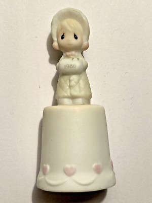 VTG 1986 Enesco Precious Moments WISHING YOU A COZY CHRISTMAS Figurine ...
