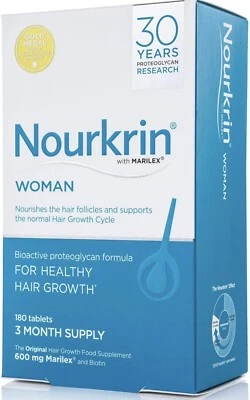 Nourkrin Woman For Hair Growth 180 Tablets (3 Month Supply) Tracked Postage