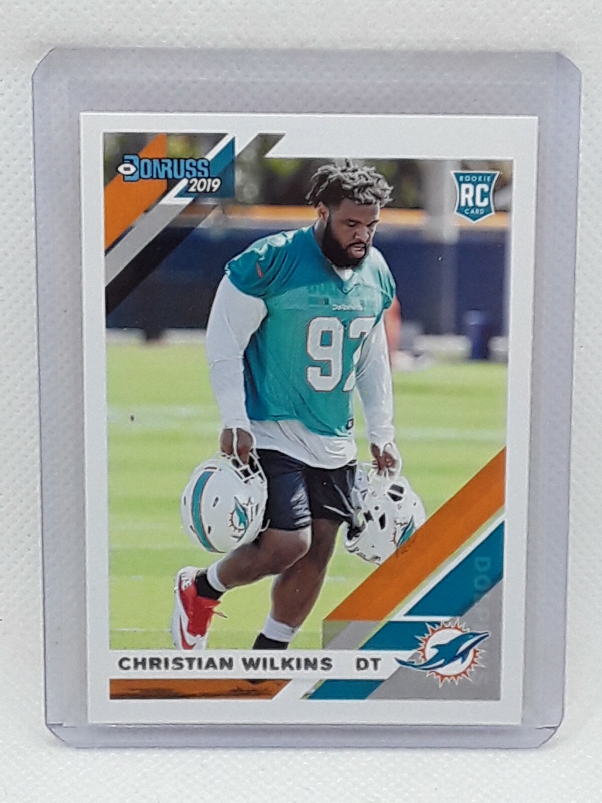 Christian Wilkins 2019 Donruss Football - Rated Rookie #255 - Miami Dolphins