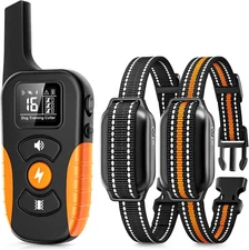 Dog Shock Collar for 2 Dogs (5-120Lbs) 3300FT Dog Training Collar w/Remote