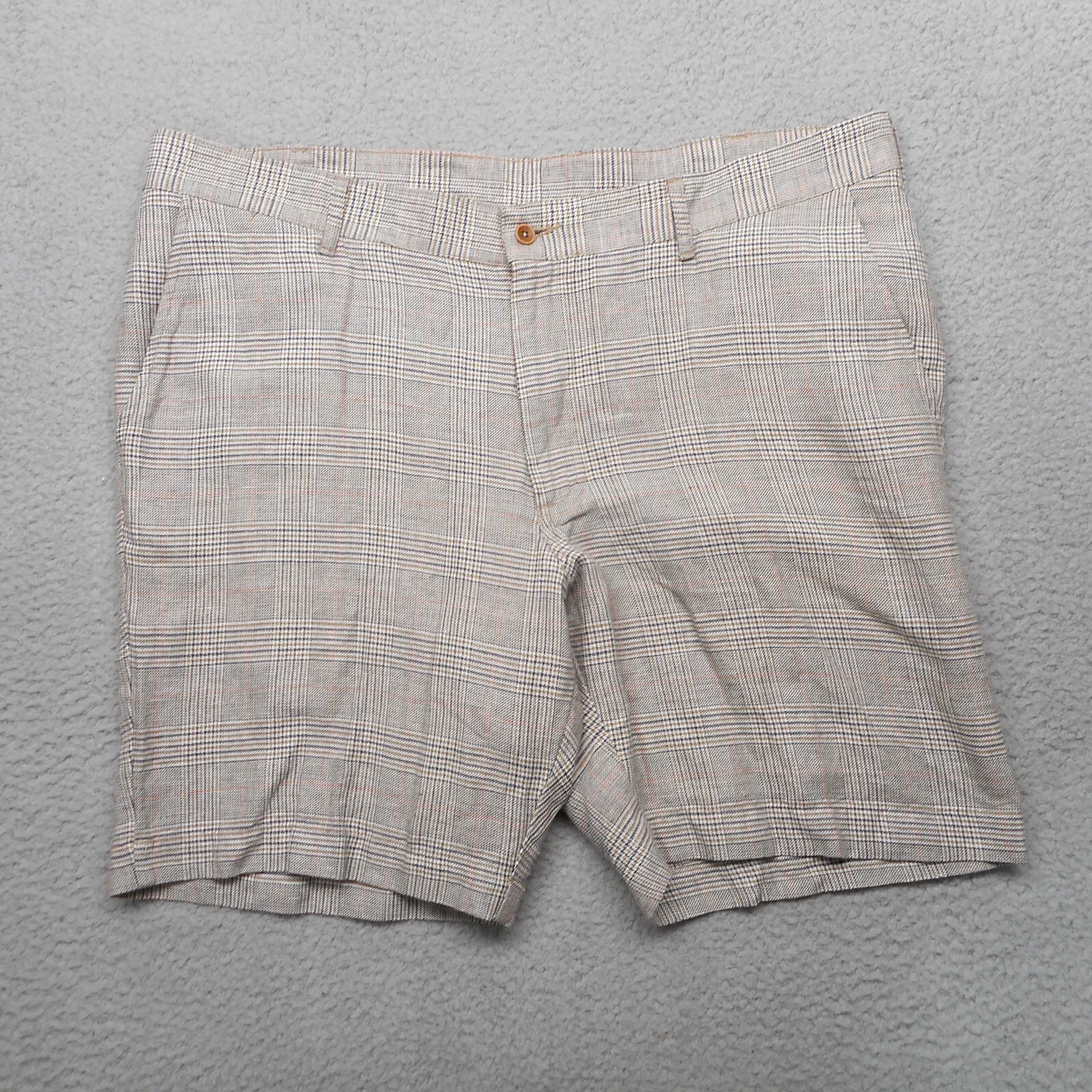 Bills Khakis Shorts Mens 42 Glen Check Parker Trim Fit Linen PS3